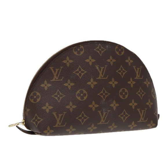 LOUIS VUITTON Monogram Trousse Demi Ronde Cosmetic Pouch M47520 LV Auth 86597 - Picture 1 of 16